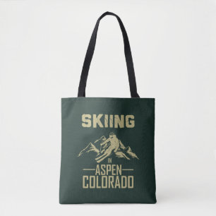 Skiing in Aspen Colorado  Tote Bag