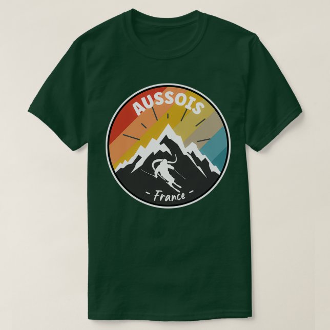 Skiing In Aussois France T-Shirt (Design Front)