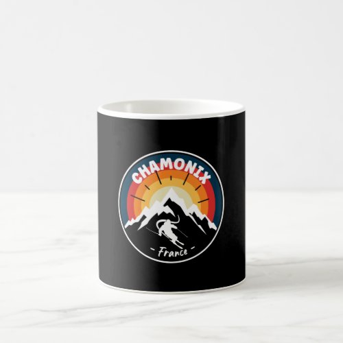 Skiing In Chamonix France Vintage Coffee Mug
