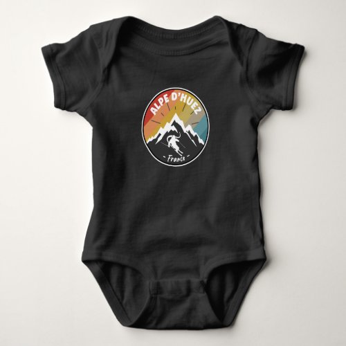 Skiing In France Alpe dHuez Baby Bodysuit