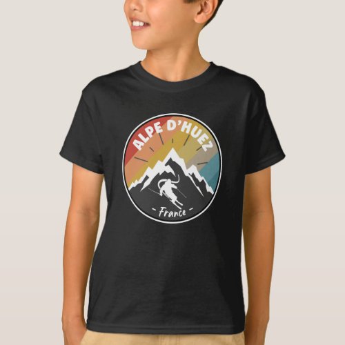 Skiing In France Alpe dHuez T_Shirt