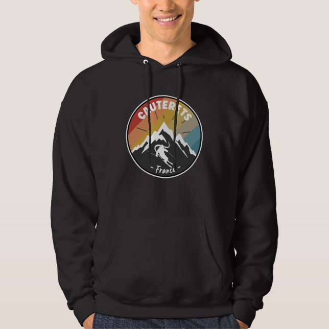 Skiing In France Cauterets Hoodie (Front)