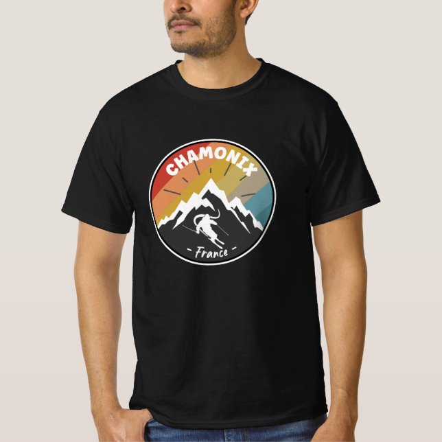 Skiing In France Chamonix T-Shirt (Front)