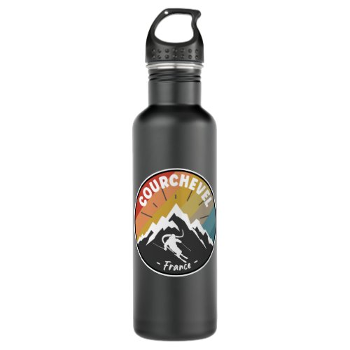 Skiing In France Courchevel Stainless Steel Water Bottle