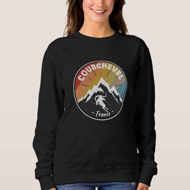 Skiing In France Courchevel Sweatshirt (Front)
