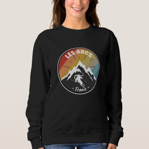 Skiing In France Les Arcs Sweatshirt