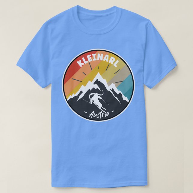 Skiing In Kleinarl Austria T-Shirt (Design Front)