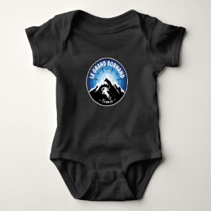 Skiing In Le Grand Bornand France Blue Baby Bodysuit