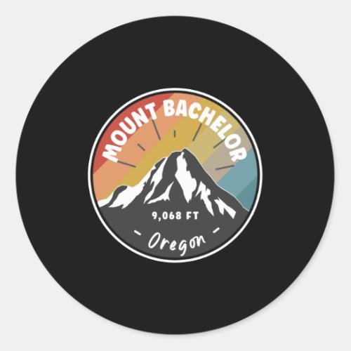 Skiing In Mount Bachelor _ Oregon Classic Round Sticker