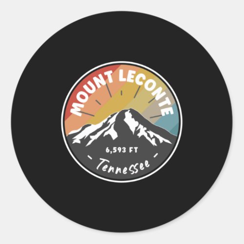 Skiing In Mount Leconte _ Tennessee Classic Round Sticker