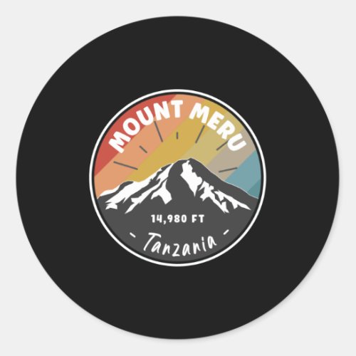 Skiing In Mount Meru _ Tanzania Classic Round Sticker