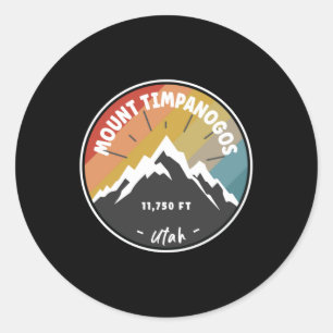 Skiing In Mount Timpanogos - Utah Classic Round Sticker