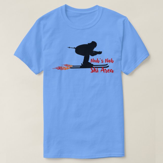 Skiing in Nubs Nob Ski Area T-Shirt (Design Front)