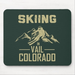 Skiing in Vail Colorado Mouse Pad