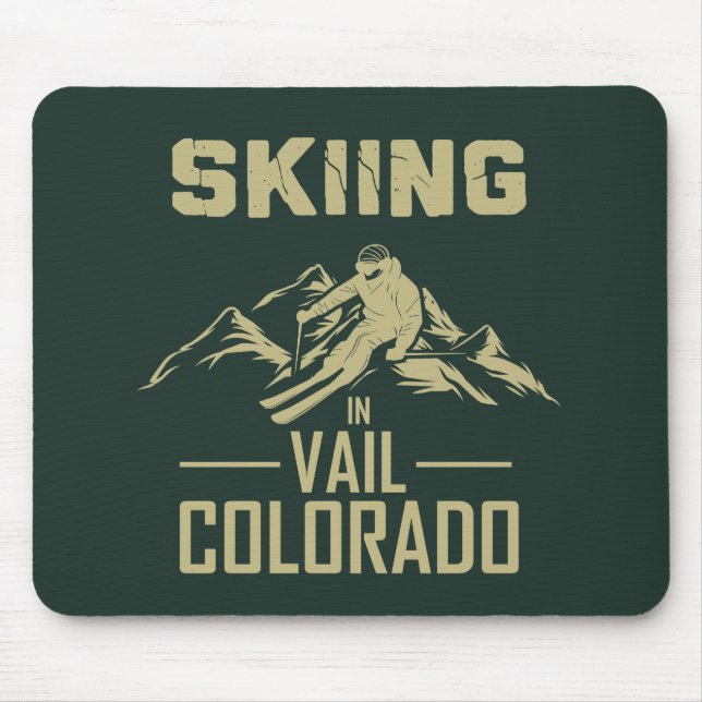 Skiing in Vail Colorado Mouse Pad (Front)
