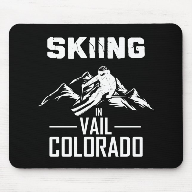 Skiing in Vail Colorado Mouse Pad (Front)