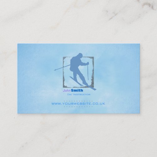 Skiing Instructor Business Card Version 2