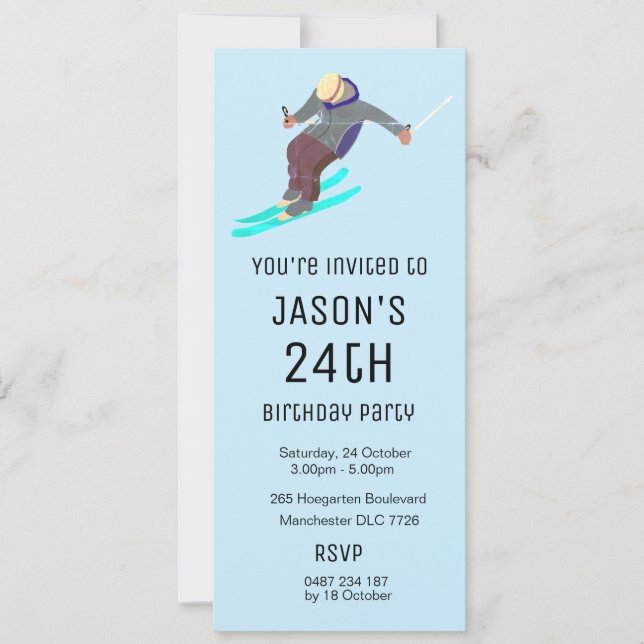 Skiing Invitation (Front)