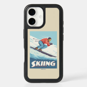 Skiing Is Believing Retro Print iPhone 16 Case