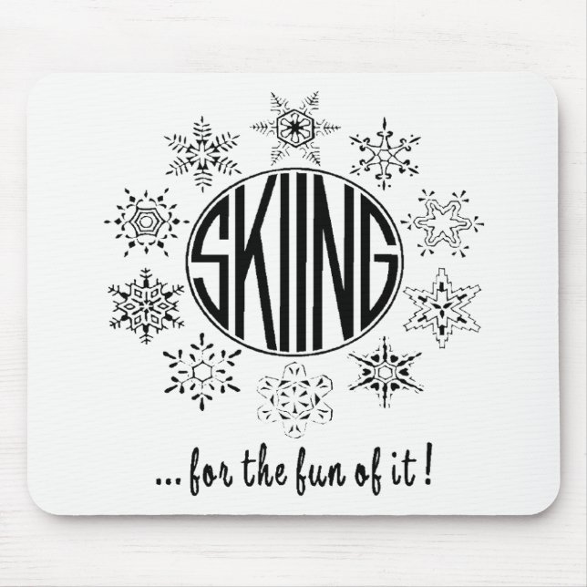 Skiing is Fun - Mouse Pad (Front)