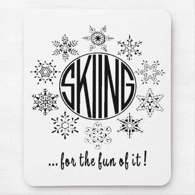Skiing is Fun - Mouse Pad (Front)