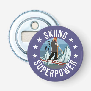 Skiing Is My Superpower Bottle Opener