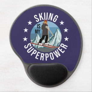 Skiing Is My Superpower Gel Mouse Pad