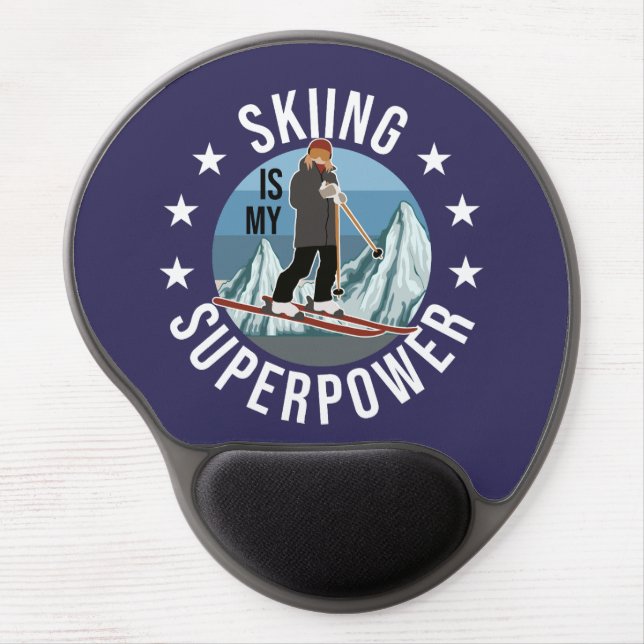 Skiing Is My Superpower Gel Mouse Pad (Front)