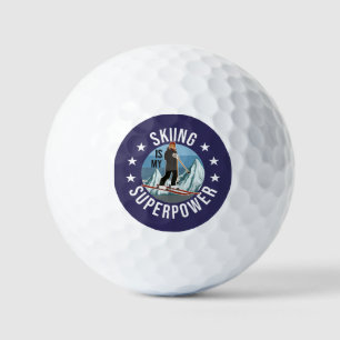 Skiing Is My Superpower Golf Balls