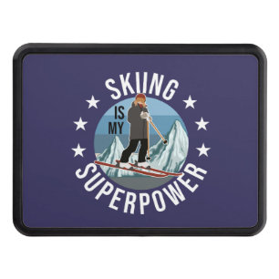 Skiing Is My Superpower Hitch Cover