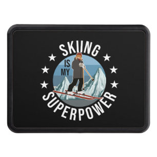 Skiing Is My Superpower Hitch Cover