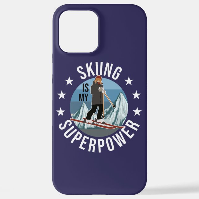 Skiing Is My Superpower iPhone Case (Back)