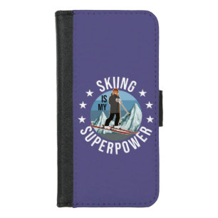 Skiing Is My Superpower iPhone 8/7 Wallet Case