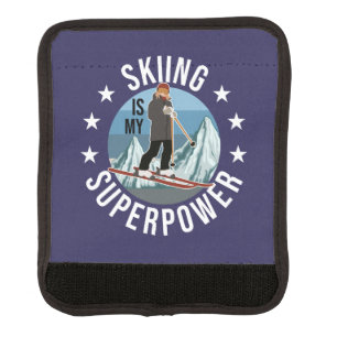 Skiing Is My Superpower Luggage Handle Wrap