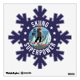 Skiing Is My Superpower Wall Decal