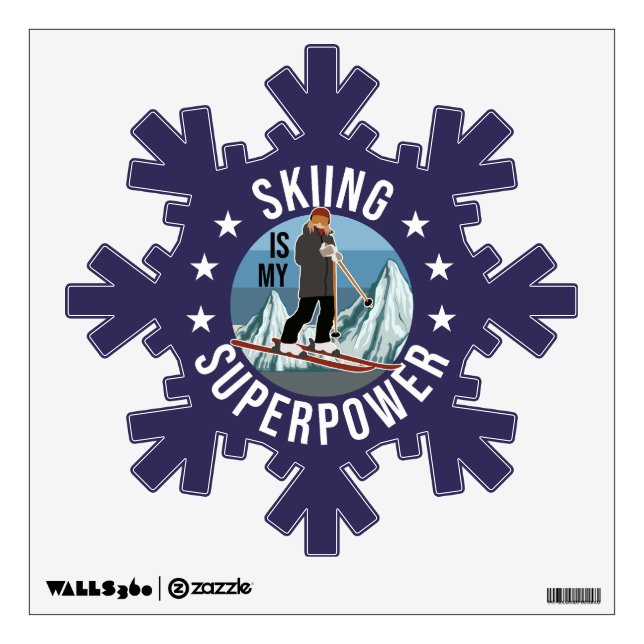 Skiing Is My Superpower Wall Decal (Front)