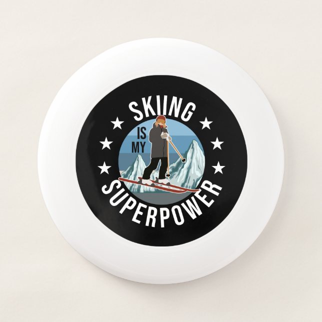 Skiing Is My Superpower Wham-O Frisbee (Front)