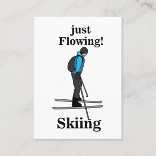 Skiing Just Flowing Ski Instructor Business Card