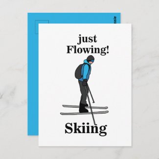 Skiing Just Flowing Skier Postcard