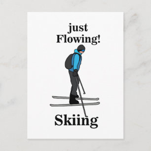 Skiing Just Flowing Skier Postcard