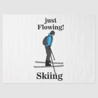 Skiing Just Flowing Skier Tissue Paper