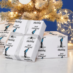 Skiing Just Flowing Skier Wrapping Paper