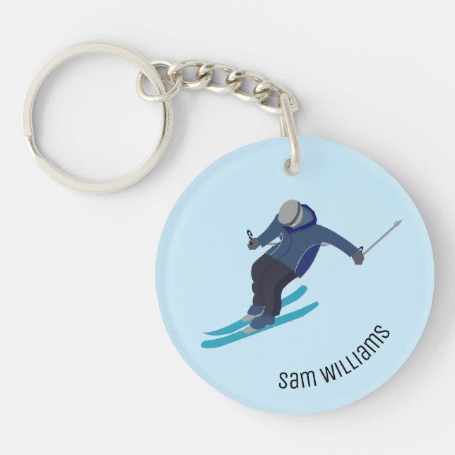 Skiing Keychain (Front)
