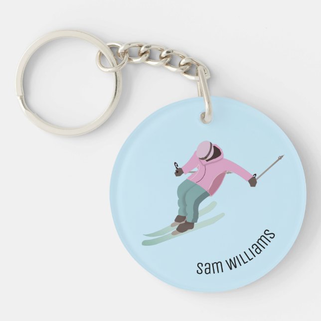 Skiing Keychain (Front)