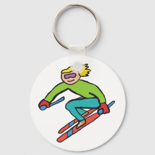 Skiing Keychain