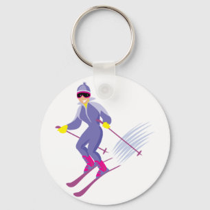 Skiing Keychain