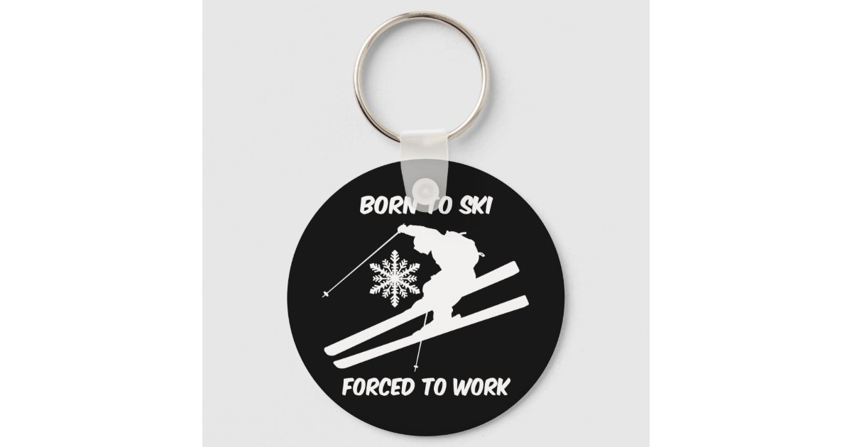 Skiing Keychain Zazzle