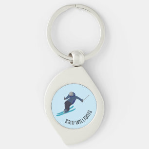 Skiing Keychain