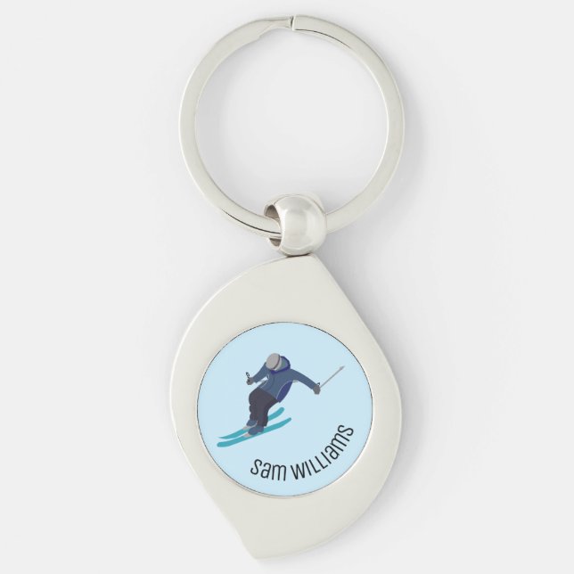 Skiing Keychain (Front)