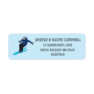 Skiing Label